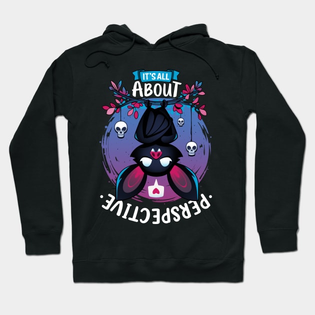 All About Perspective - Creepy Cute Bat Love Hoodie by Snouleaf